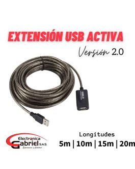 EXTENSIÓN USB ACTIVA TIPO A-A VERSIÓN 2.0